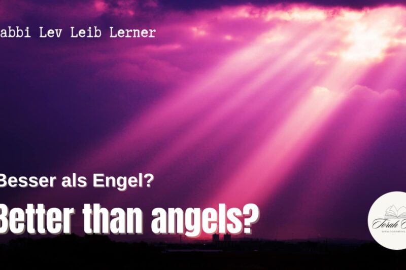 Rabbi Lev Leib Lerner: Besser als Engel? /  Better then angels?