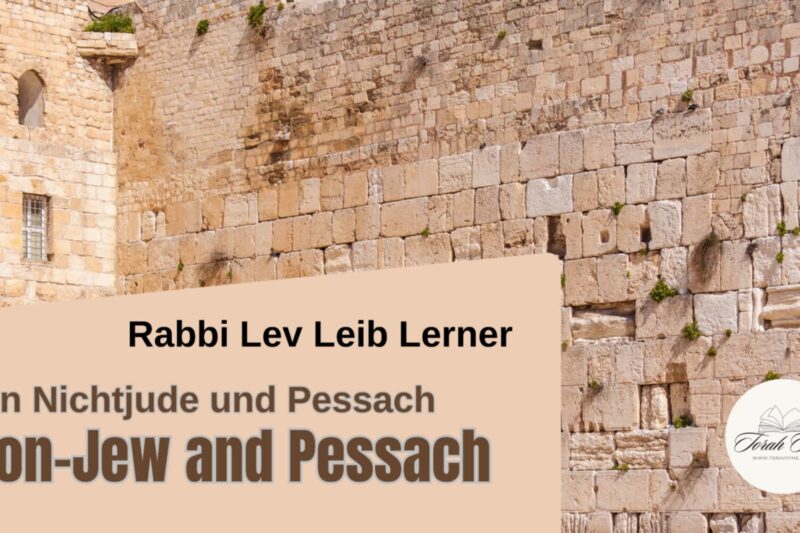 Rabbi Lev Leib Lerner: Ein Nicht-Jude und Pessach / Non-Jew and Pesach