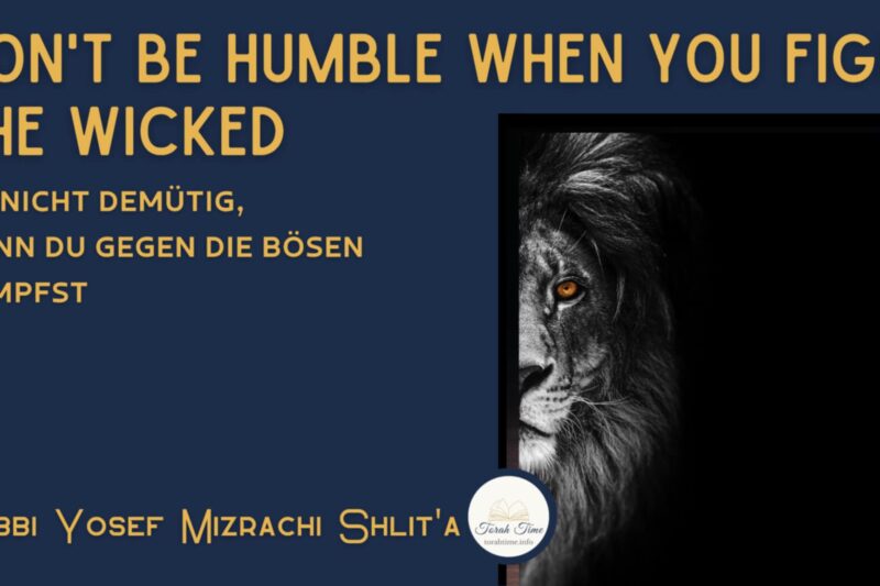 Sei nicht demütig, wenn du gegen die Bösen kämpfst / Don’t be humble when you fight the wicked