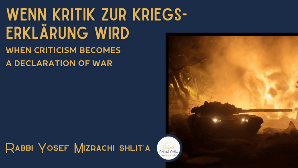 Wenn Kritik zur Kriegserklärung wird